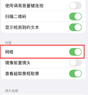 西林苹果手机维修网点分享iPhone如何开启九宫格构图功能 